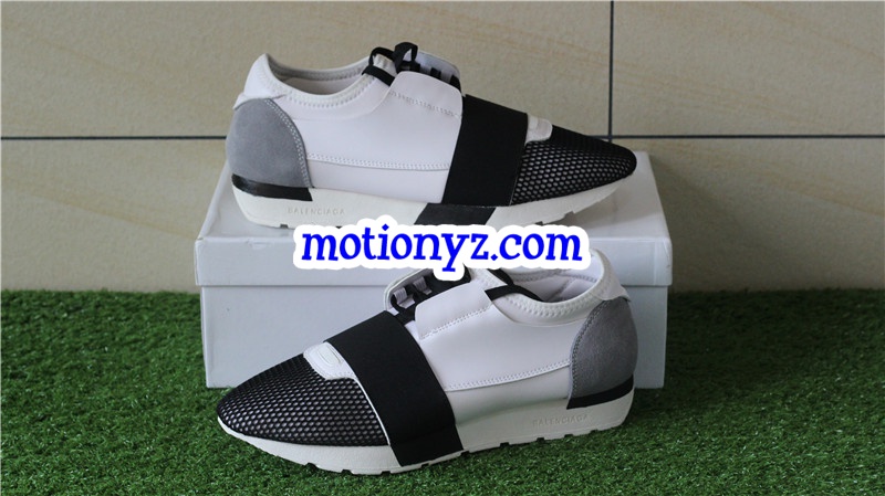 Balenciaga Race Runner Trainers White Black